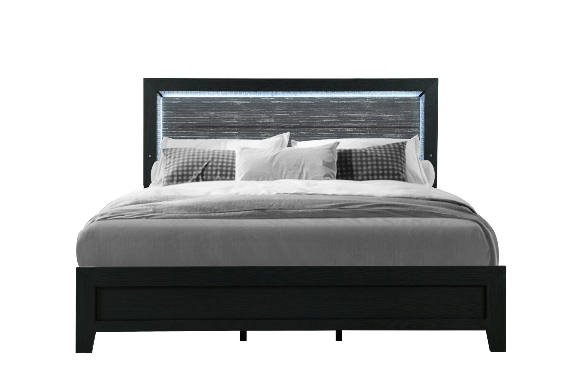 Carlos - Full Bed With LED - Black - Image 7