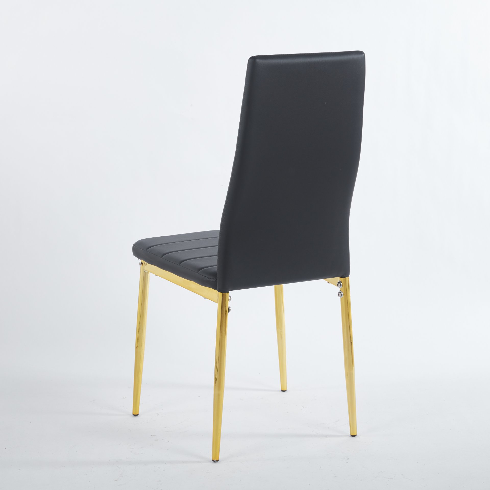 Dining Chair Design For Kitchen (Set of 4) - Golden Black - Image 8