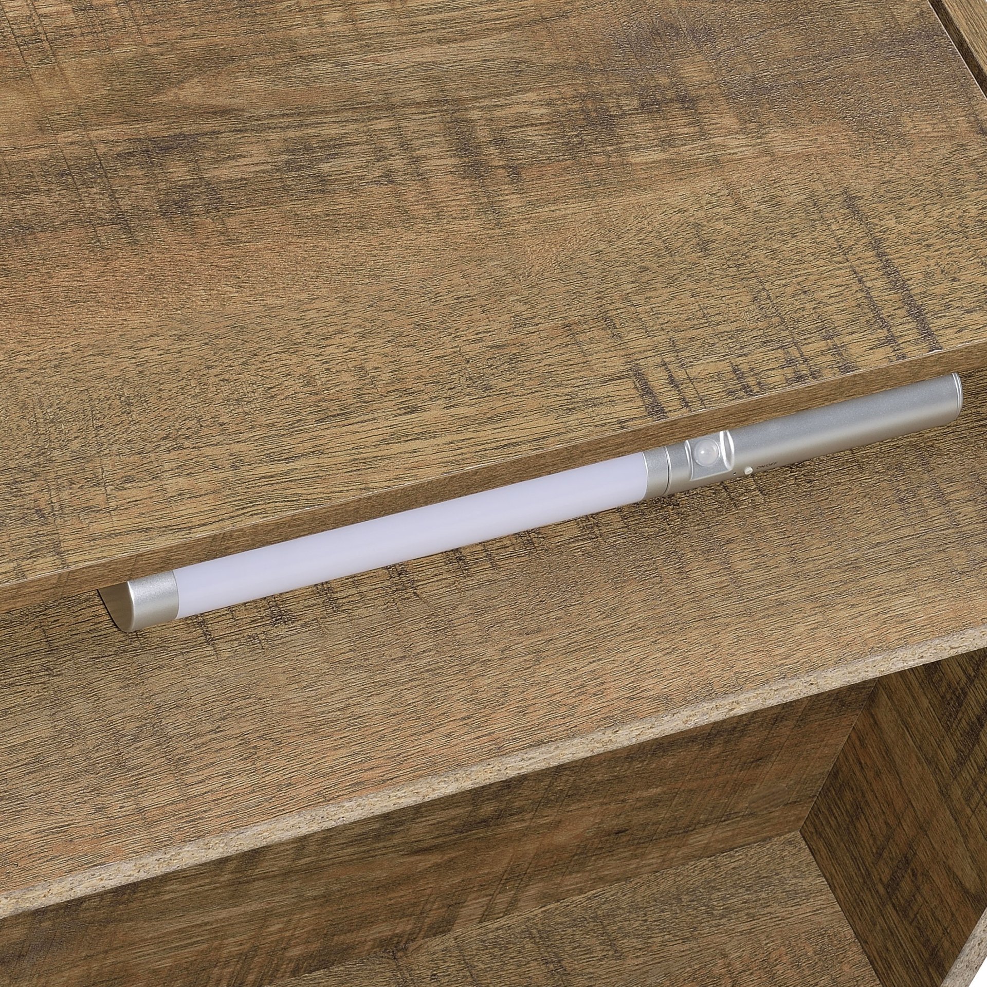 Nightstand With Dual USB Charging And Motion Sensor LED - Mango Color / Oak - Image 13