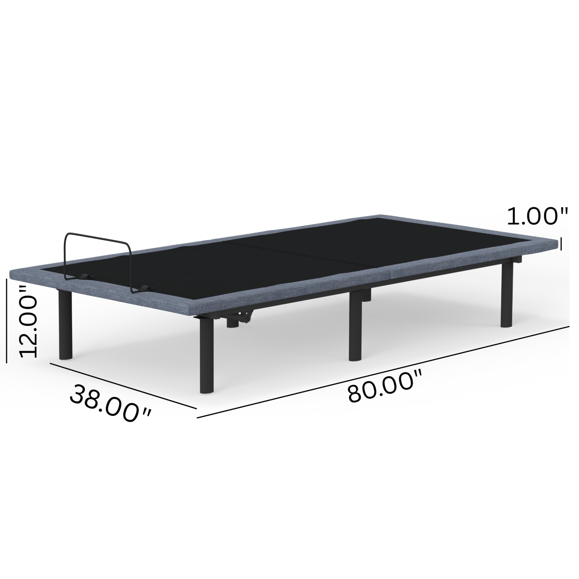 Btx4 - Twin Long Adjustable Bed Base With Head And Foot Position Adjustment - Black / Gray - Image 7