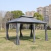 13 0 Ft Outdoor Patio Gazebo Canopy Tent With Ventilated Double Roof And Side Wall (Detachable Curtain Included On All Sides) Suitable For Lawn Garden Backyard And Deck - Gray - Image 5