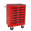 Rolling Metal Tool Chest With 7 Drawers, 20" Steel Storage Cabinet With Ball Bearing Slides - Red / Black - Image 11
