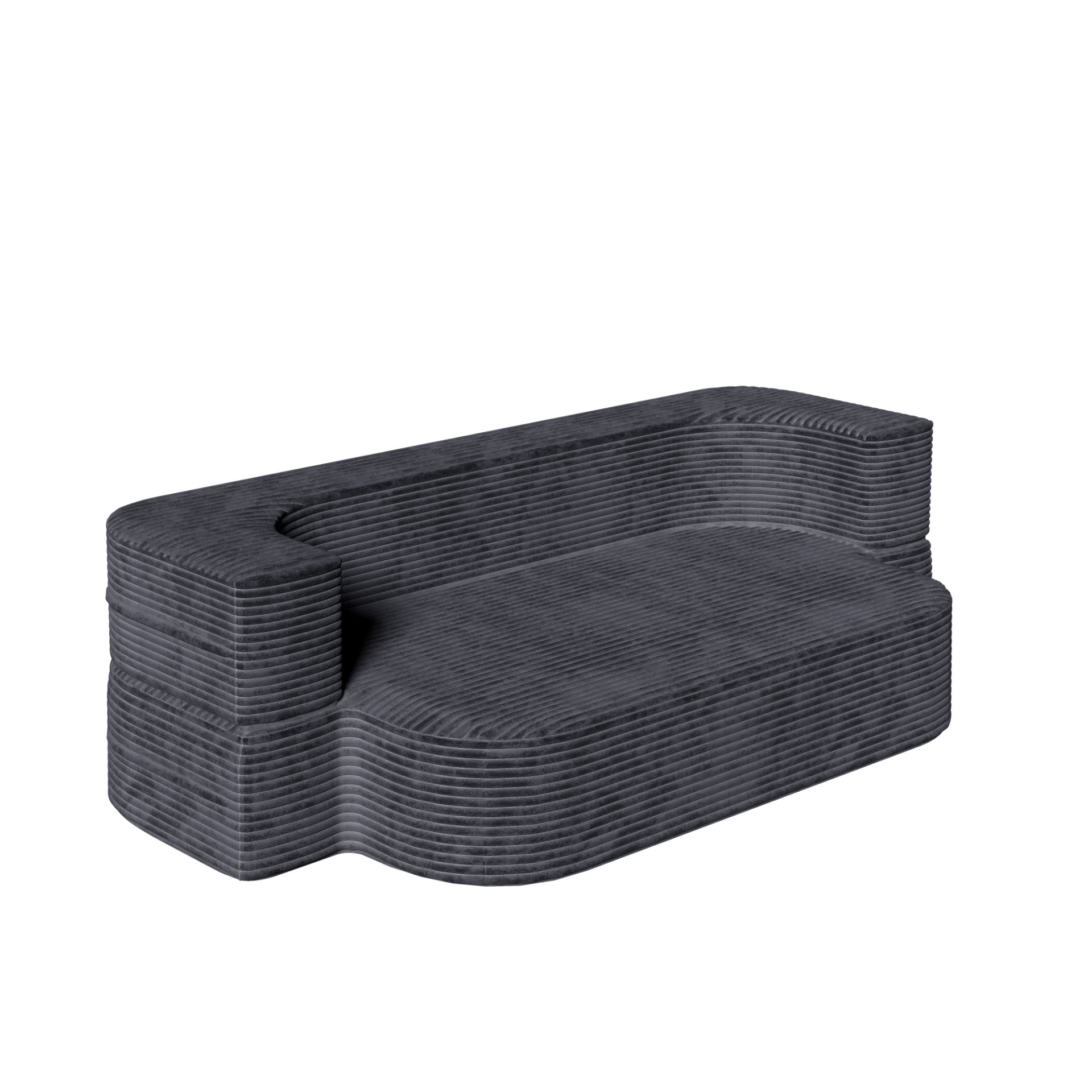 2 In 1 Foldable Sofa Plush Corduroy Sofa Convertible Floor Sofa Bed Deep Seating With Multi Functional Blanket Suitable For Living Rooms - Dark Gray - Image 14