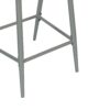 Outdoor Bar Height Metal Frame Counter Stools With Scallop Shaped Backrest & Water Resistant Cushions (Set of 2) - Matte Gray - Image 11