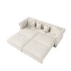 3 In 1 Pull Out Sofa Bed, Convertible Sleeper Sofa Bed, 3 Seater Sofa With Movable Ottoman - Beige - Image 15