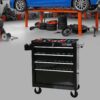 Rolling Tool Chest, 4 Drawer Tool Box With Wheels, Heavy Duty Industrial Service Cart Storage Organizer With Locking System, Rolling Tool Box Organizer Tool Case For Garage, Repair Shop - Black - Image 2