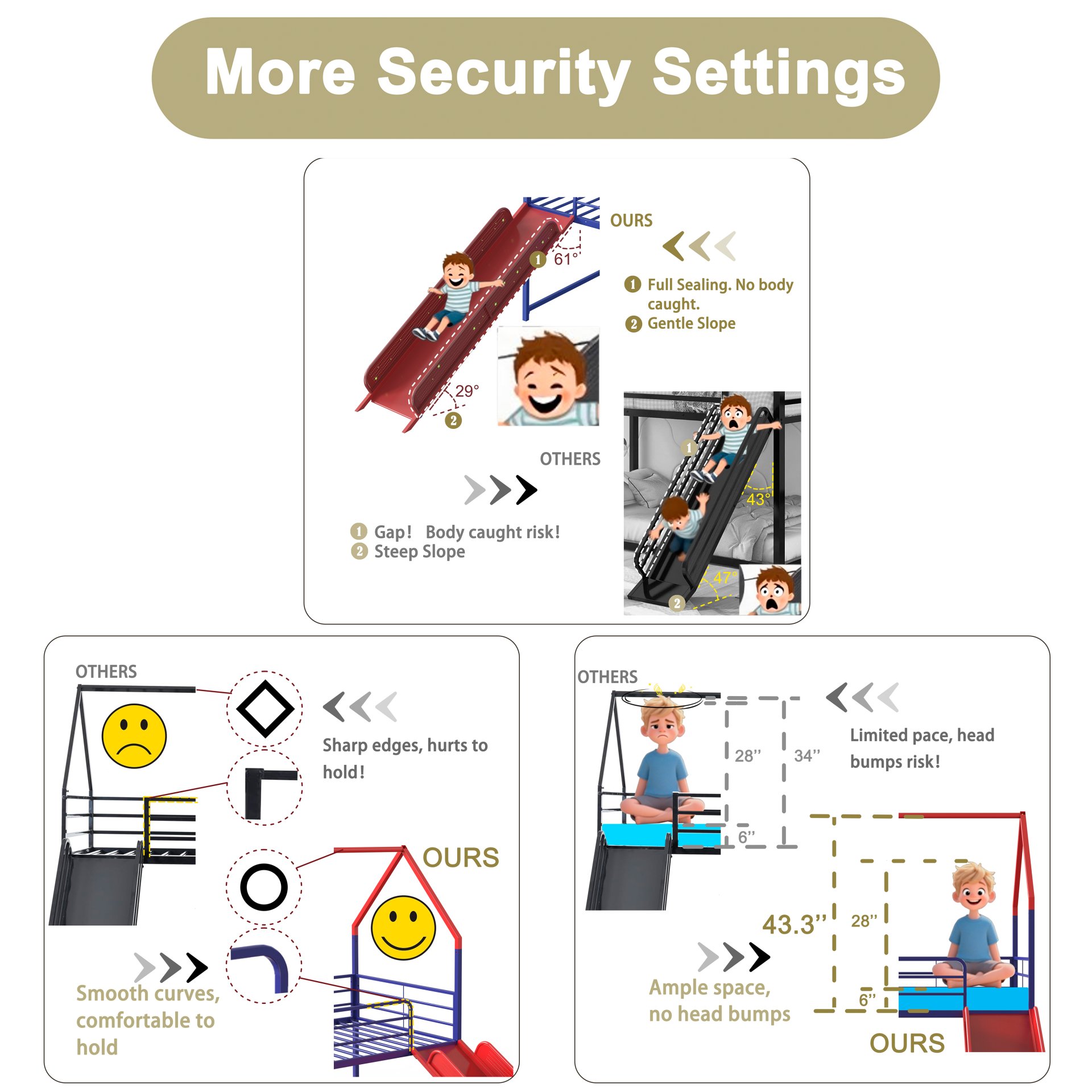 Jack - House Twin Loft Bed With Slide And Curtain Set, Superhero - Gold - Image 8