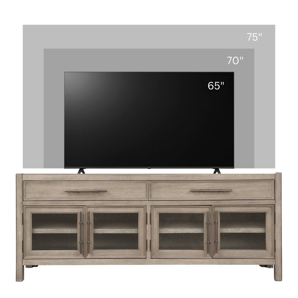 Cypress Lane - TV Stand Console - White Oak - Image 2