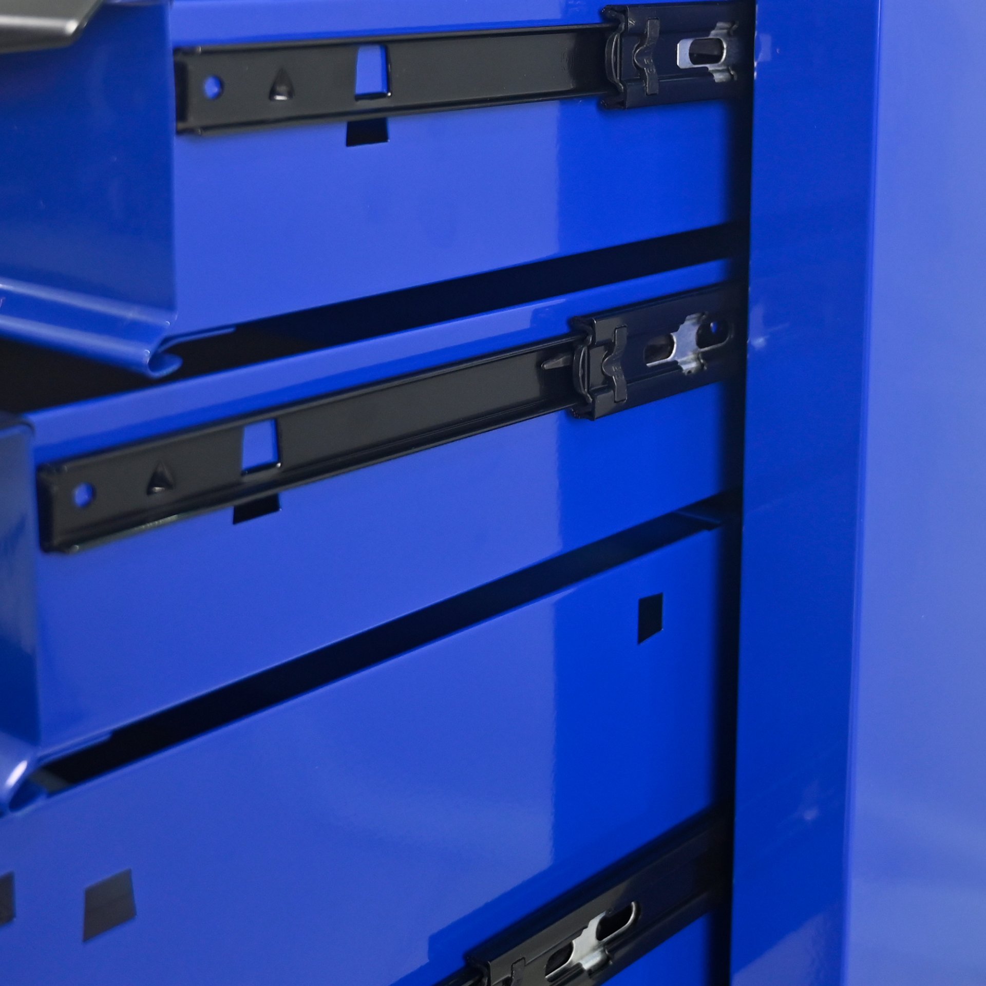 Rolling Metal Tool Chest With 4 Drawers, 20" Steel Storage Cabinet With Ball Bearing Slides - Black / Blue - Image 17