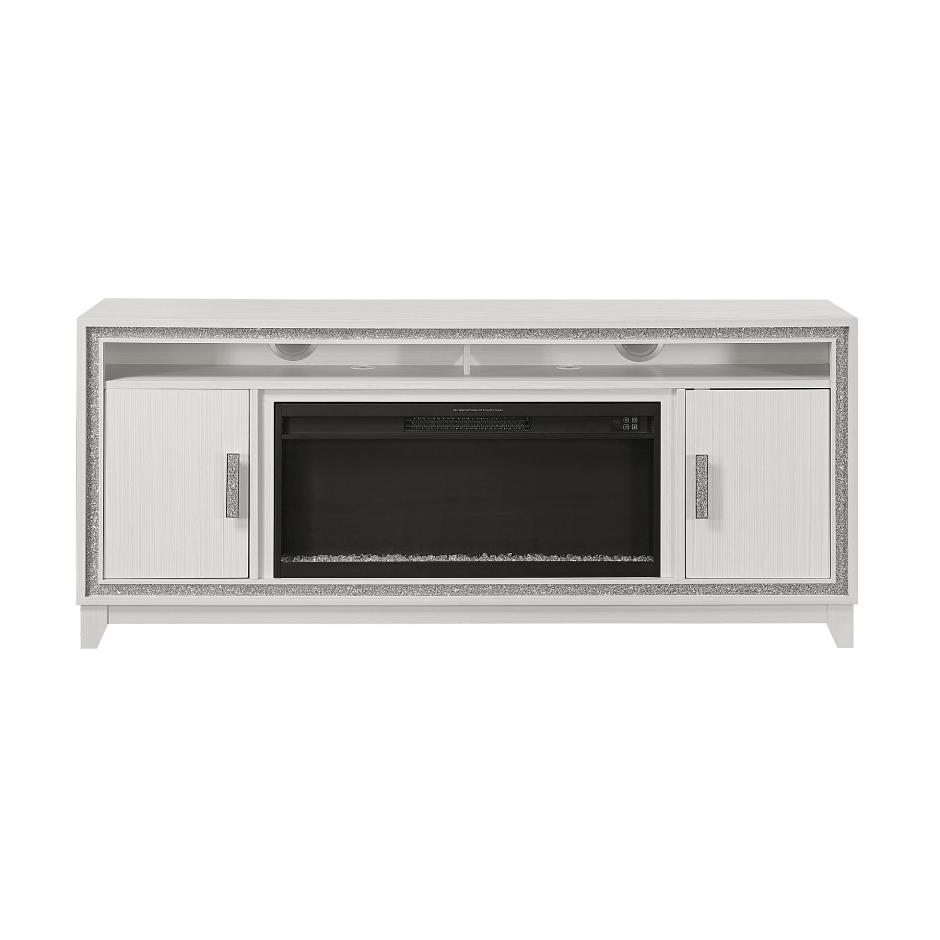 Almera - Electric Fireplace With Adjustable LED And Flame Settings - White - Image 4