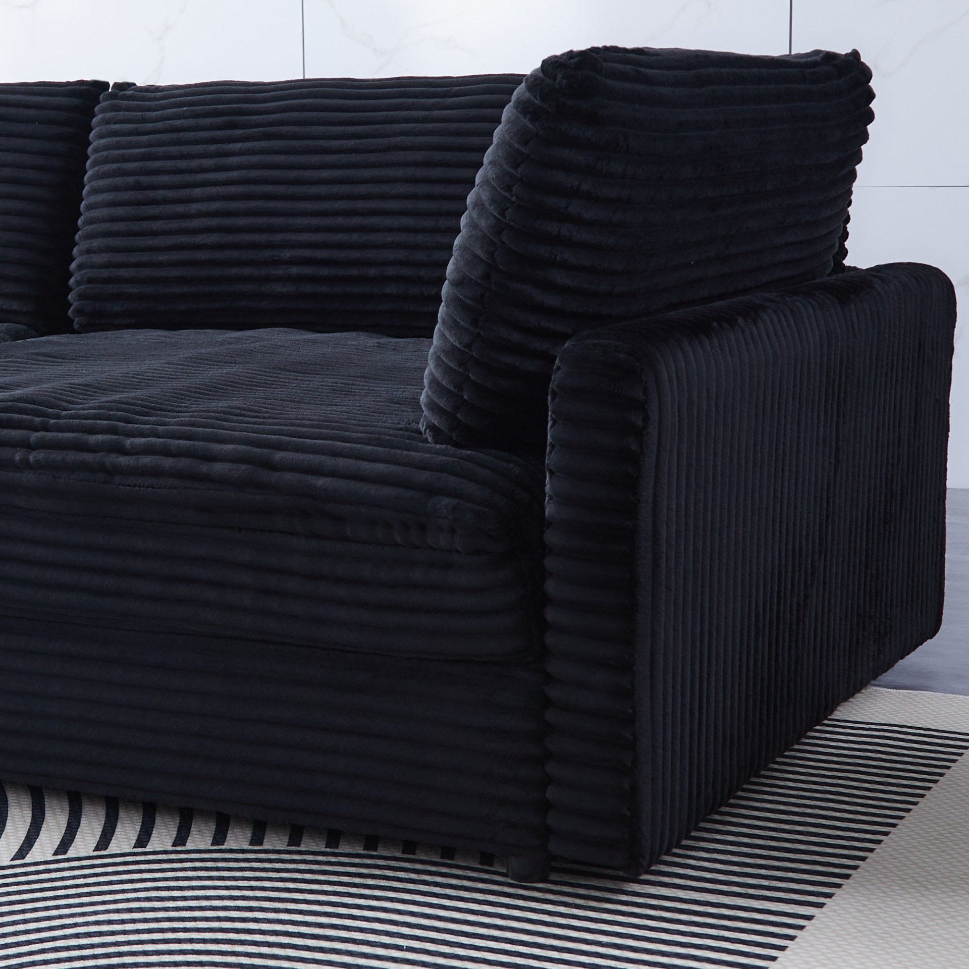 2 Throw Pillows, Four Backrests, Opening Up A New Style For The Living Room's Casual Area - Black - Image 8