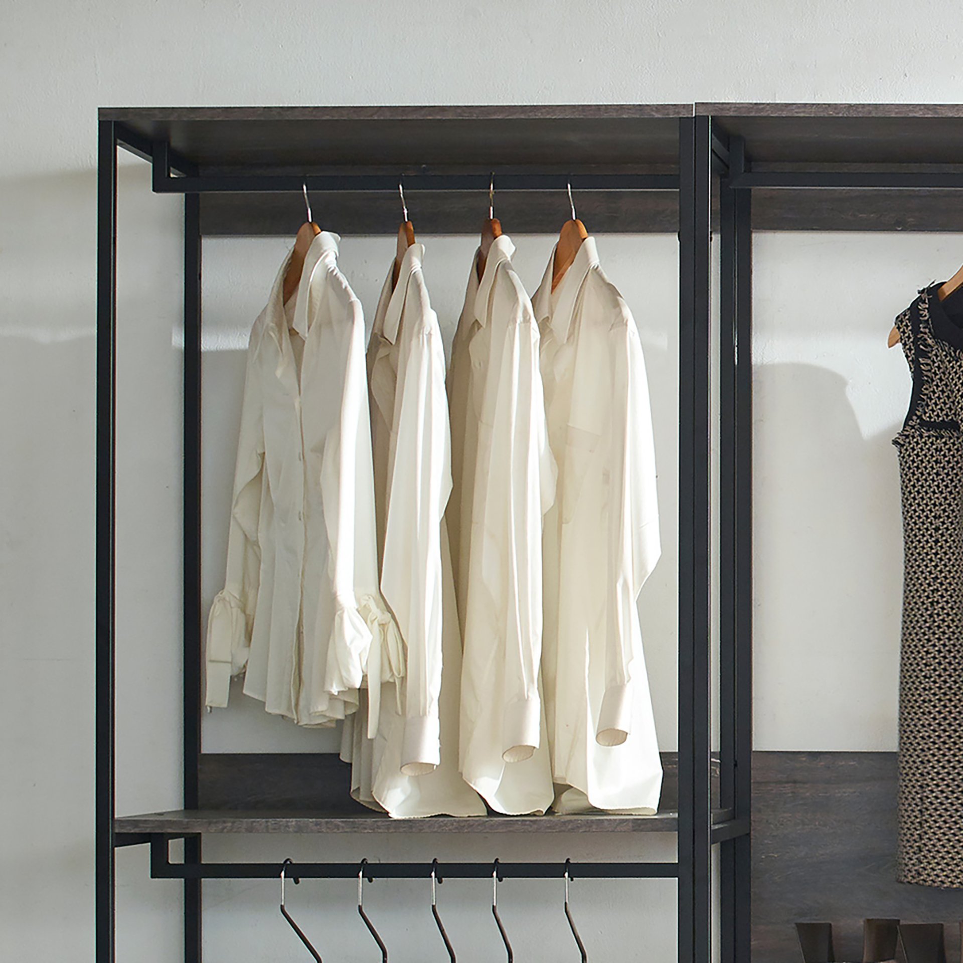 Monica - Wood Walk In Closet System & Modular Design Melamine - Rustic - Image 6