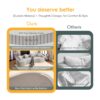 4 Seater Sofa With Chenille Fabric, 30D, 60 Hardness Full Sponge, 4 Pillow For Living Room, Home Furniture Sleeper Sectional Sofa For Apartment - Gray - Image 19