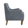 Accent Chair, Living Room Chair, Footrest Chair Set With Vintage Brass Studs, Button Tufted Upholstered Armchair For Living Room, Comfy Reading Chair For Bedroom, Reception Room - Gray - Image 21