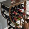11 Bottle Wine Bakers Rack, 5 Tier Freestanding Wine Rack With Hanging Wine Glass Holder And Storage Shelves, Wine Storage Home Bar For Liquor And Wine Storagefor Kitchen, Dining Room - Gray - Image 5