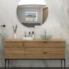 Vessel Sink With Chrome Faucet And Pop Up Drain - Clear - Image 6