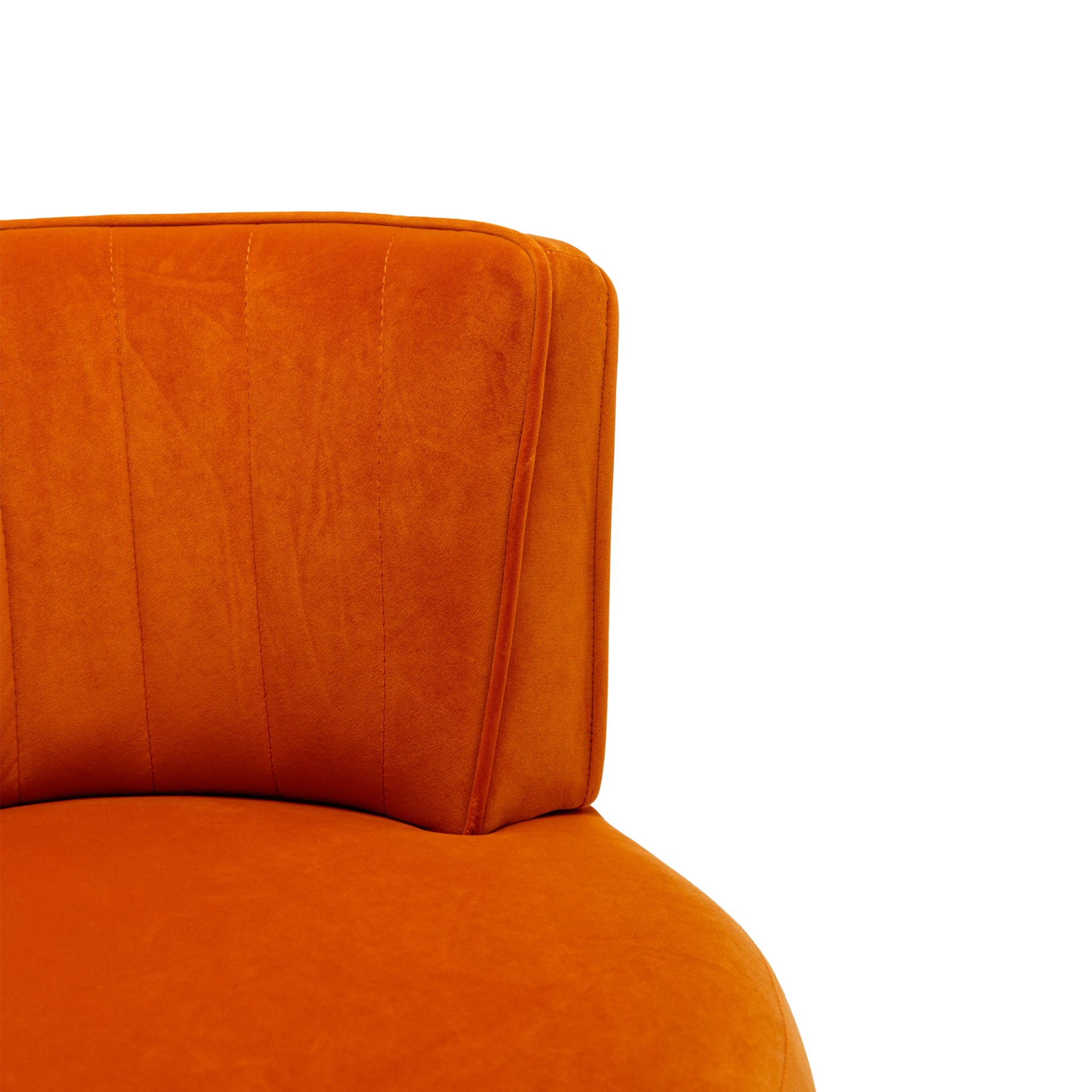 360 Degree Swivel Cuddle Barrel Accent Sofa Chair, Fluffy Round Armchair - Orange - Image 18