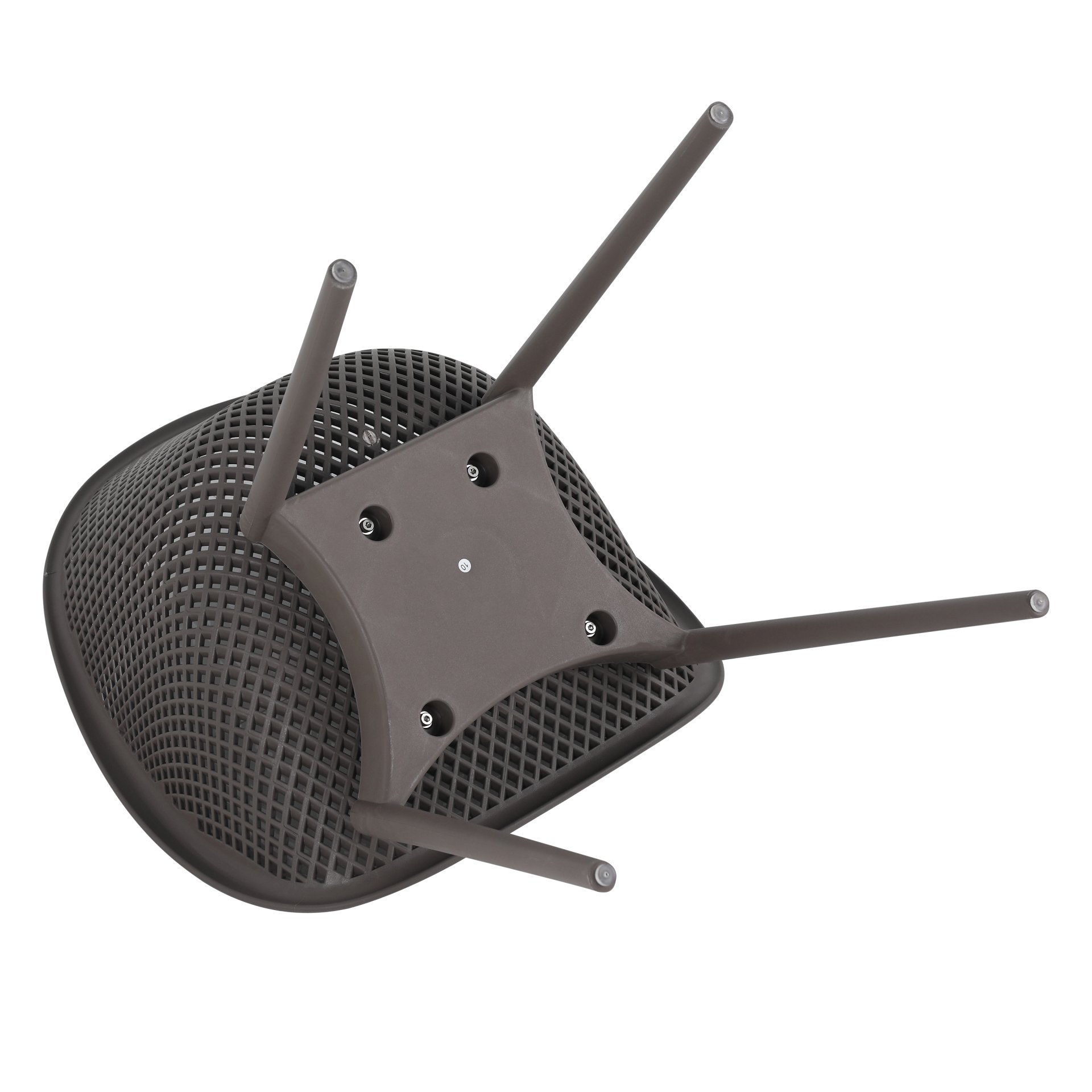 2 Piece Durable Single Chair With Mesh Hollow Out Design - Warm Gray - Image 14