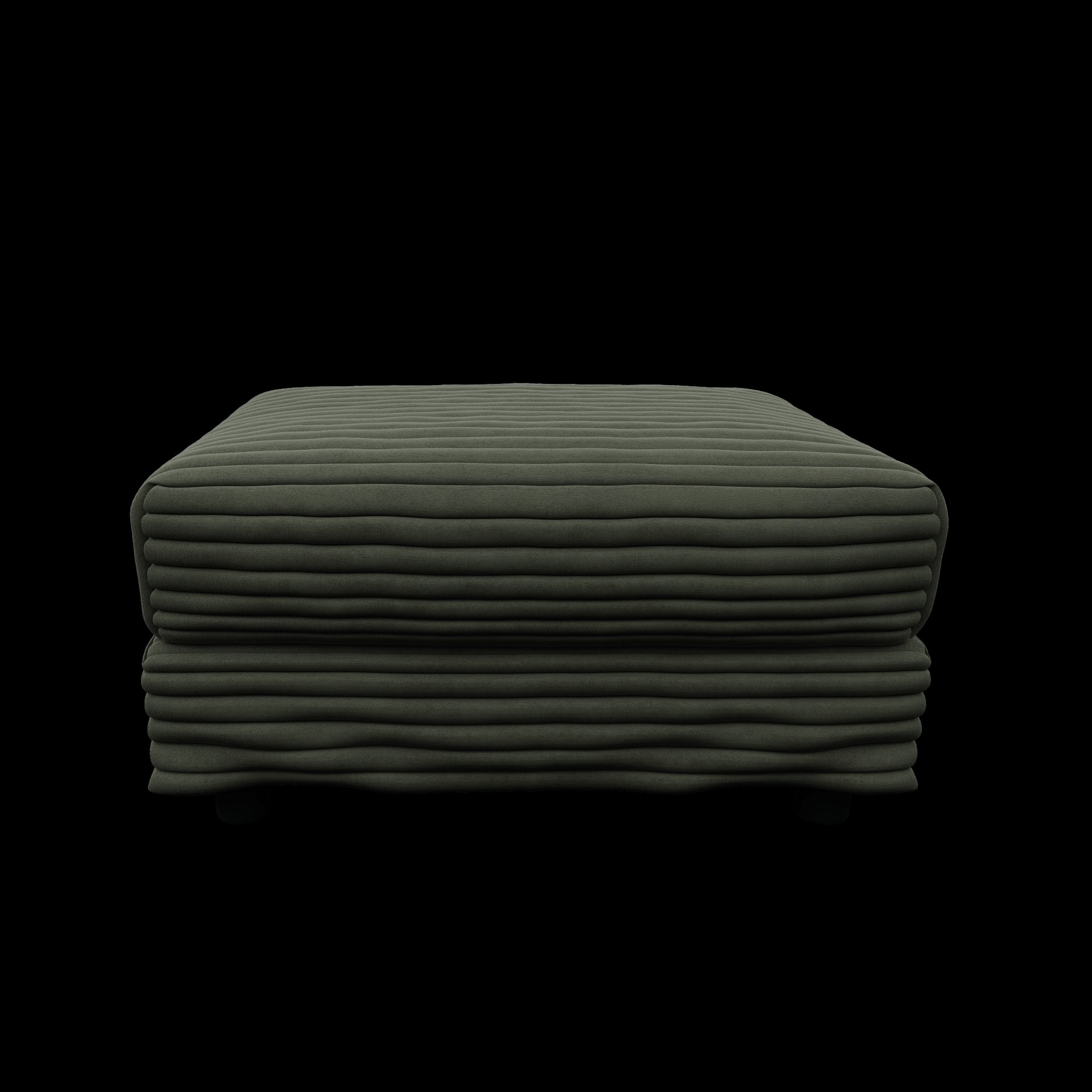 4 Seat Sofa, Deep Seat Couches With Soft Pillows And Movable Ottoman, Convertible Sofa Lounge Chair, For Living Room - Green - Image 15