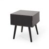 2 Toned Particle Board End Table - Black White - Image 7