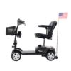 Max Sport - 4 Wheels Outdoor Compact Mobility Scooter With 2 In 1 Cup & Phone Holder - Gray - Image 3