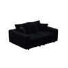 3 Seat Sofa, Convertible Deep Seat Sofa Lounge Chair For Living Room - Black - Image 12