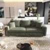 3 Seat Sofa, Convertible Deep Seat Sofa Lounge Chair For Living Room - Green - Image 7