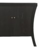 Refined 4 Door Credenza With Arc Legs & Bronze Clasps, Advanced Storage Design - Black - Image 12