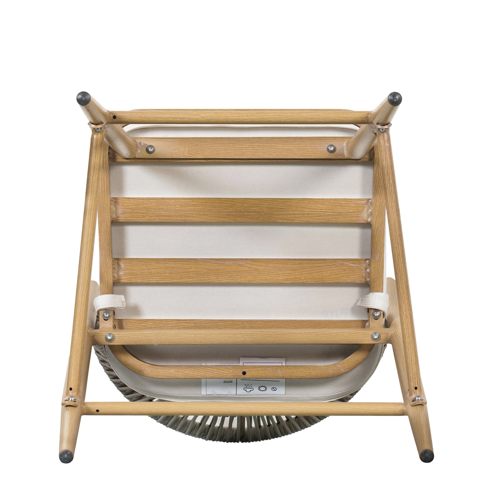 Outdoor Counter Height Aluminum Frame Counter Stools With Scallop Shaped Backrest & Water Resistant Cushions (Set of 2) - Maple - Image 11