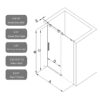Semi Frame Single Sliding Shower Door - Brushed Nickel - Image 4