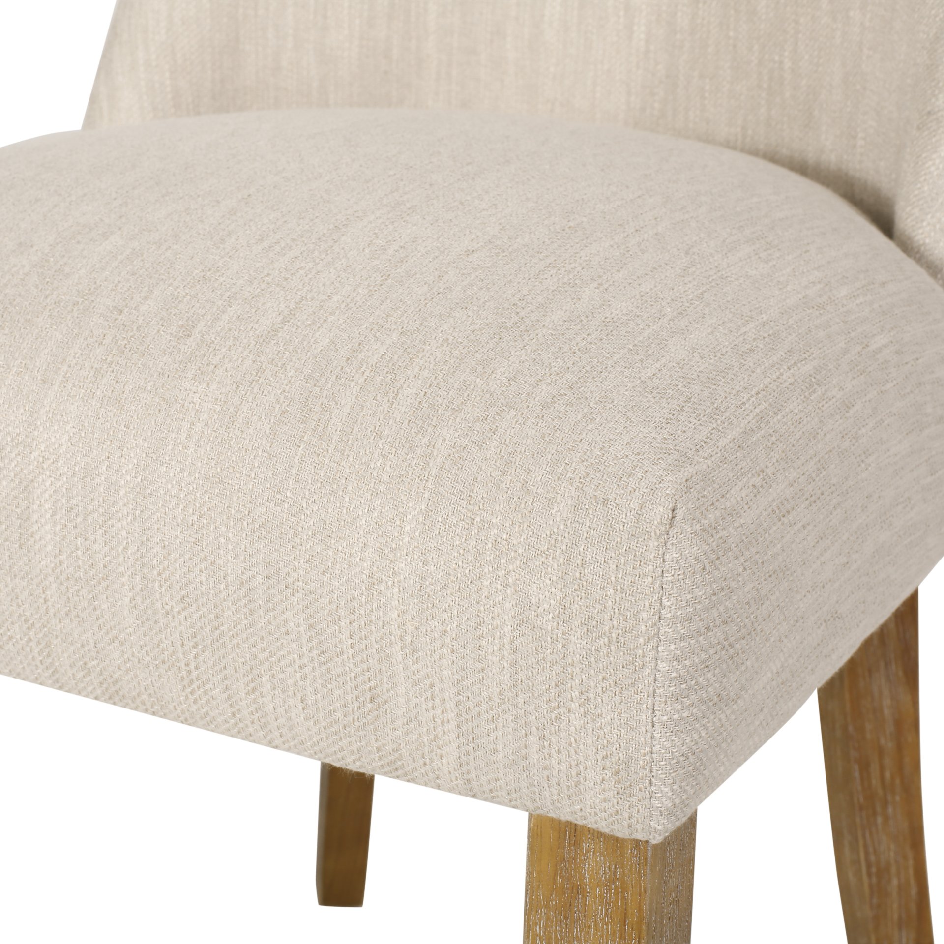 Classic Fabric Dining Chair - Beige - Image 12