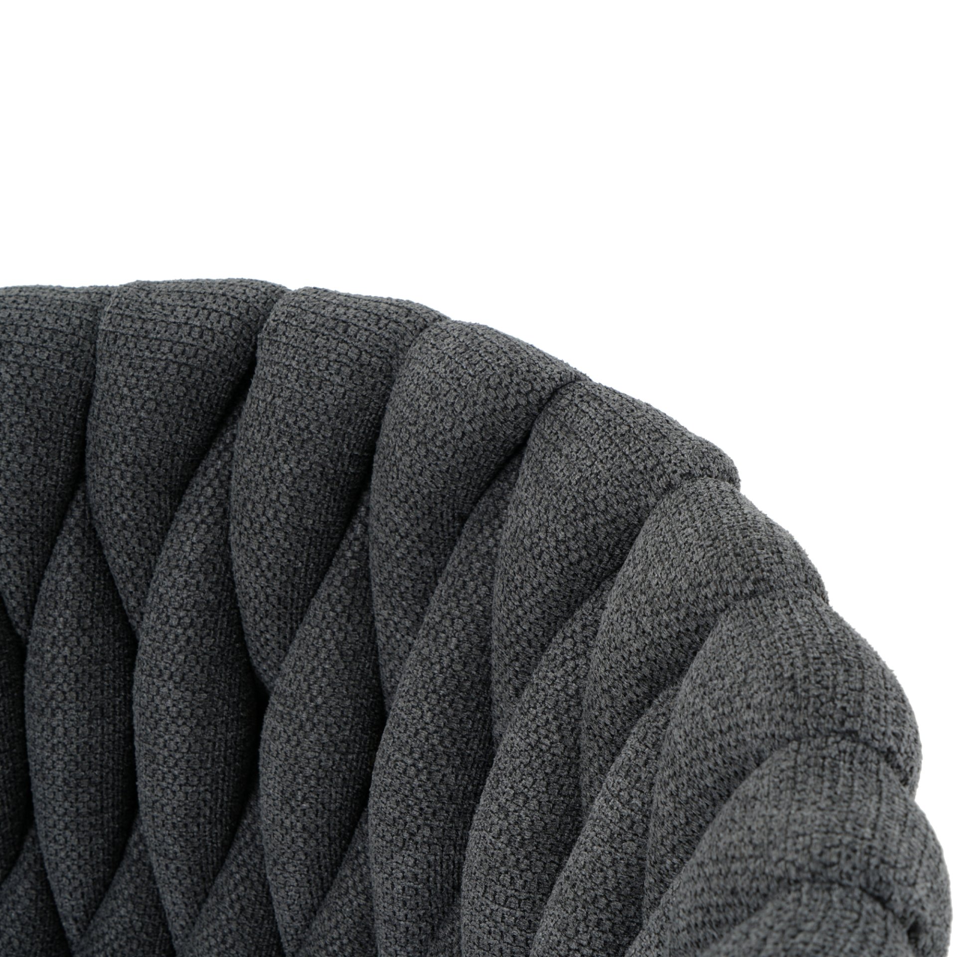 Modern Simple Dark Gray Linen Dining Chair With Plated Metal Legs, (Set of 2) - Gold - Image 14