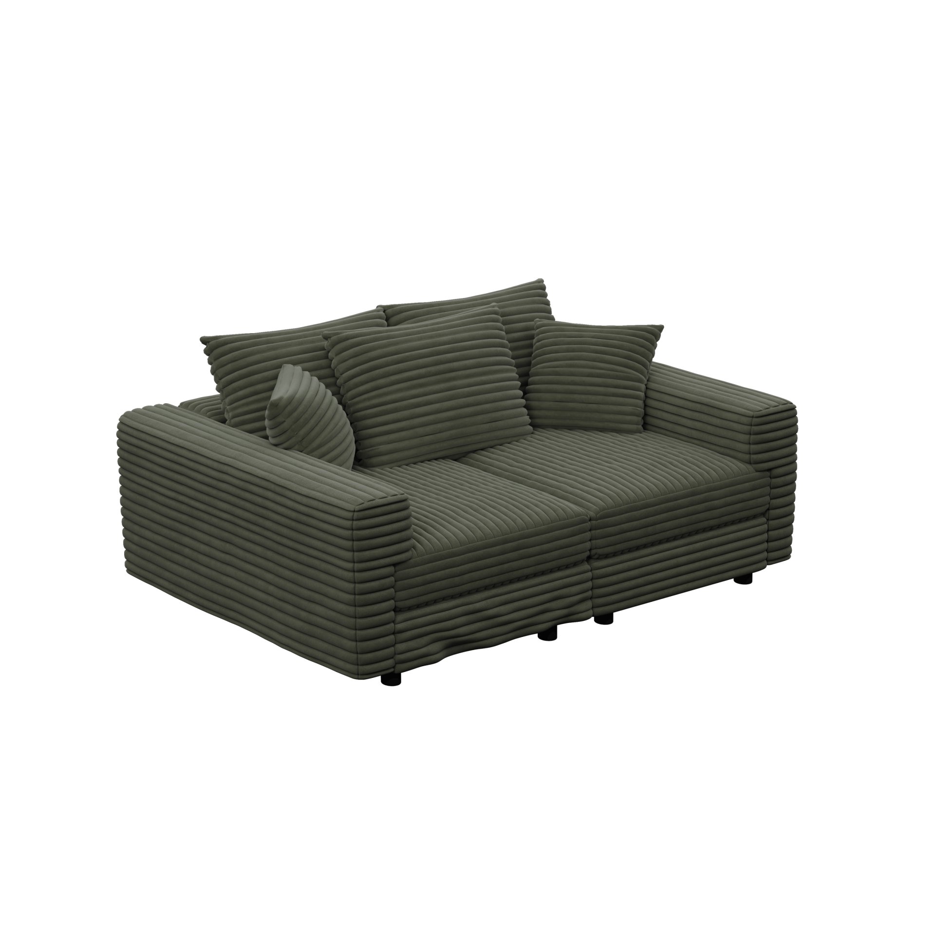 3 Seat Sofa, Convertible Deep Seat Sofa Lounge Chair For Living Room - Green - Image 13