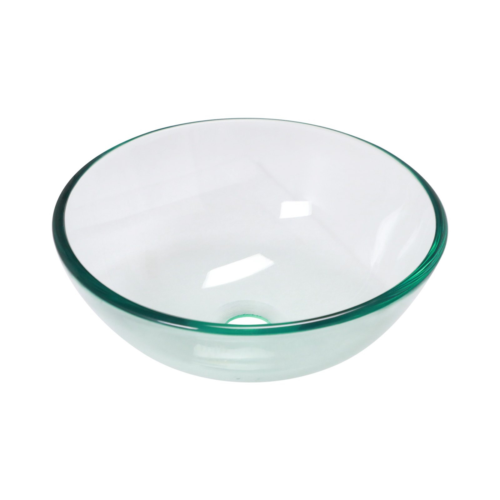 Vessel Sink With Chrome Faucet And Pop Up Drain - Clear - Image 14