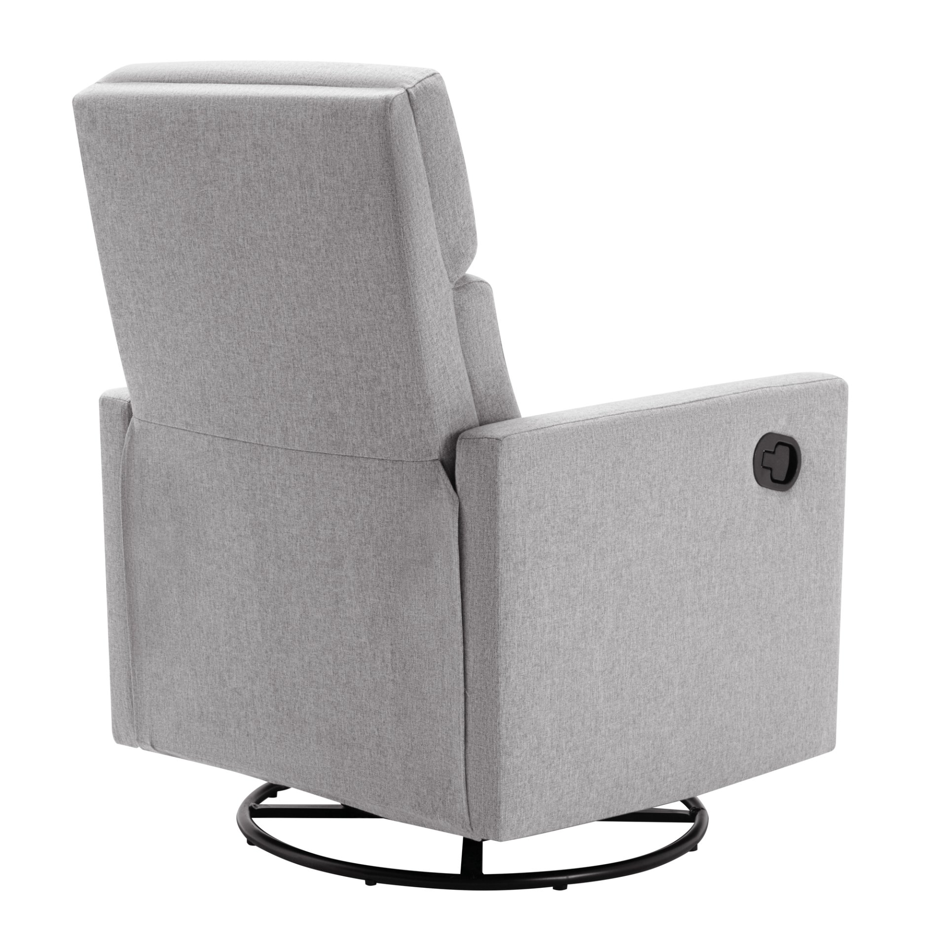 Modern Upholstered Rocker Nursery Chair Plush Seating Glider Swivel Recliner Chair - Gray - Image 17