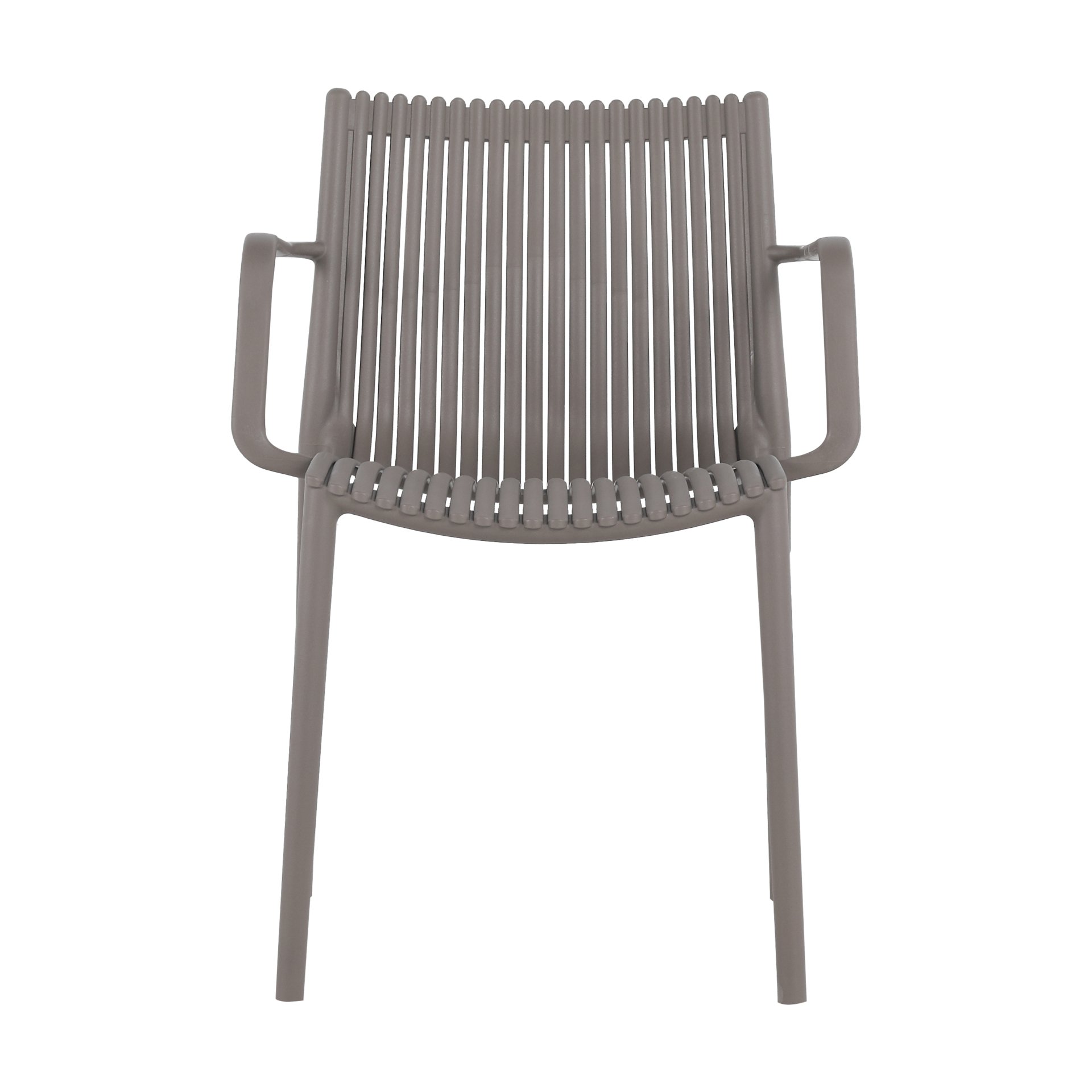 4 Stackable Armchair Matched With Table - Warm Grey / White - Image 19