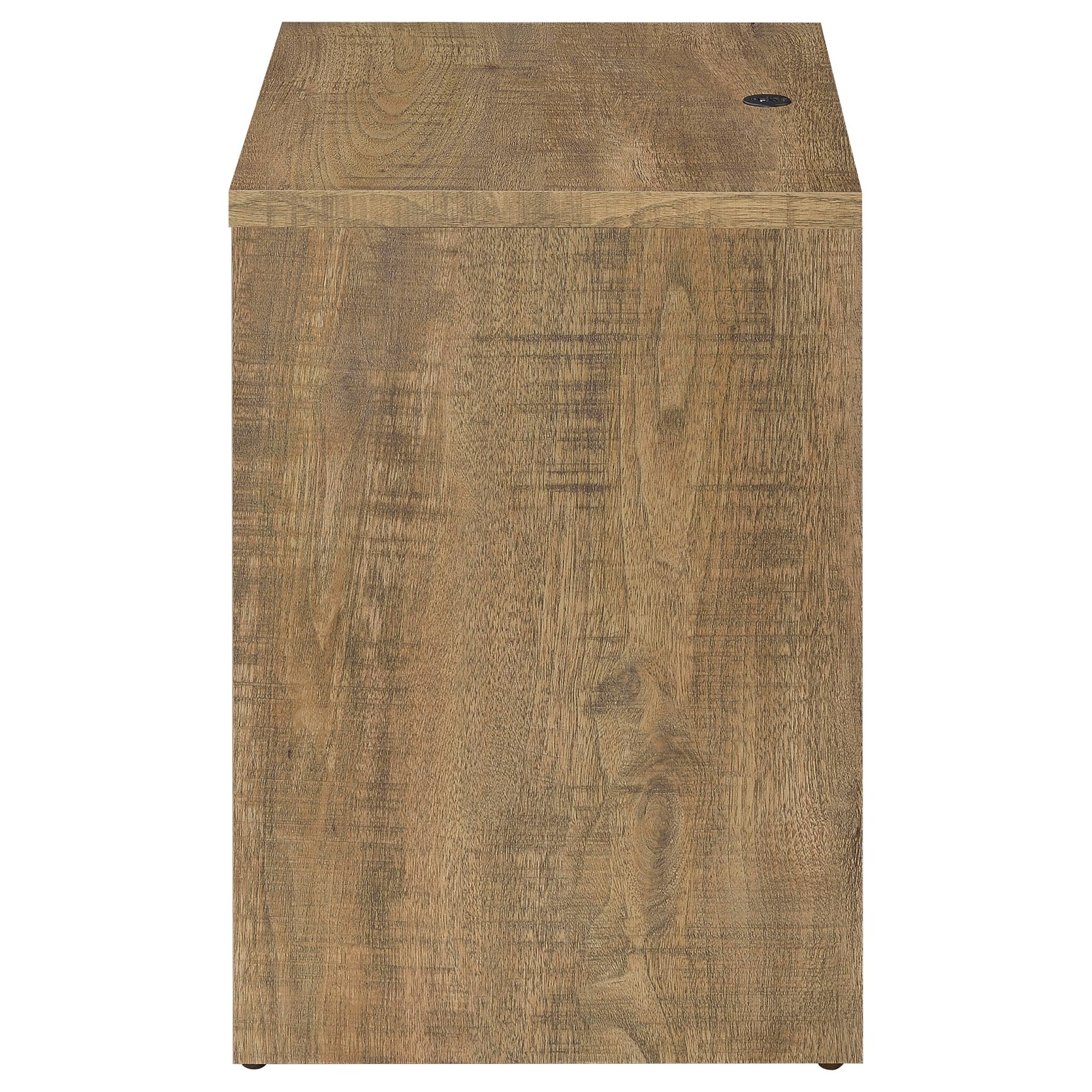 Nightstand With Dual USB Charging And Motion Sensor LED - Mango Color / Oak - Image 9