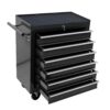 Rolling Tool Chest, 6 Drawer Tool Box With Wheels, Heavy Duty Industrial Service Cart Storage Organizer With Locking System, Rolling Tool Box Organizer Tool Case For Garage, Repair Shop - Black - Image 7