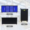 Storage Cabinets With Workbench (10 Drawers & 2 Cabinets) - Blue - Image 6