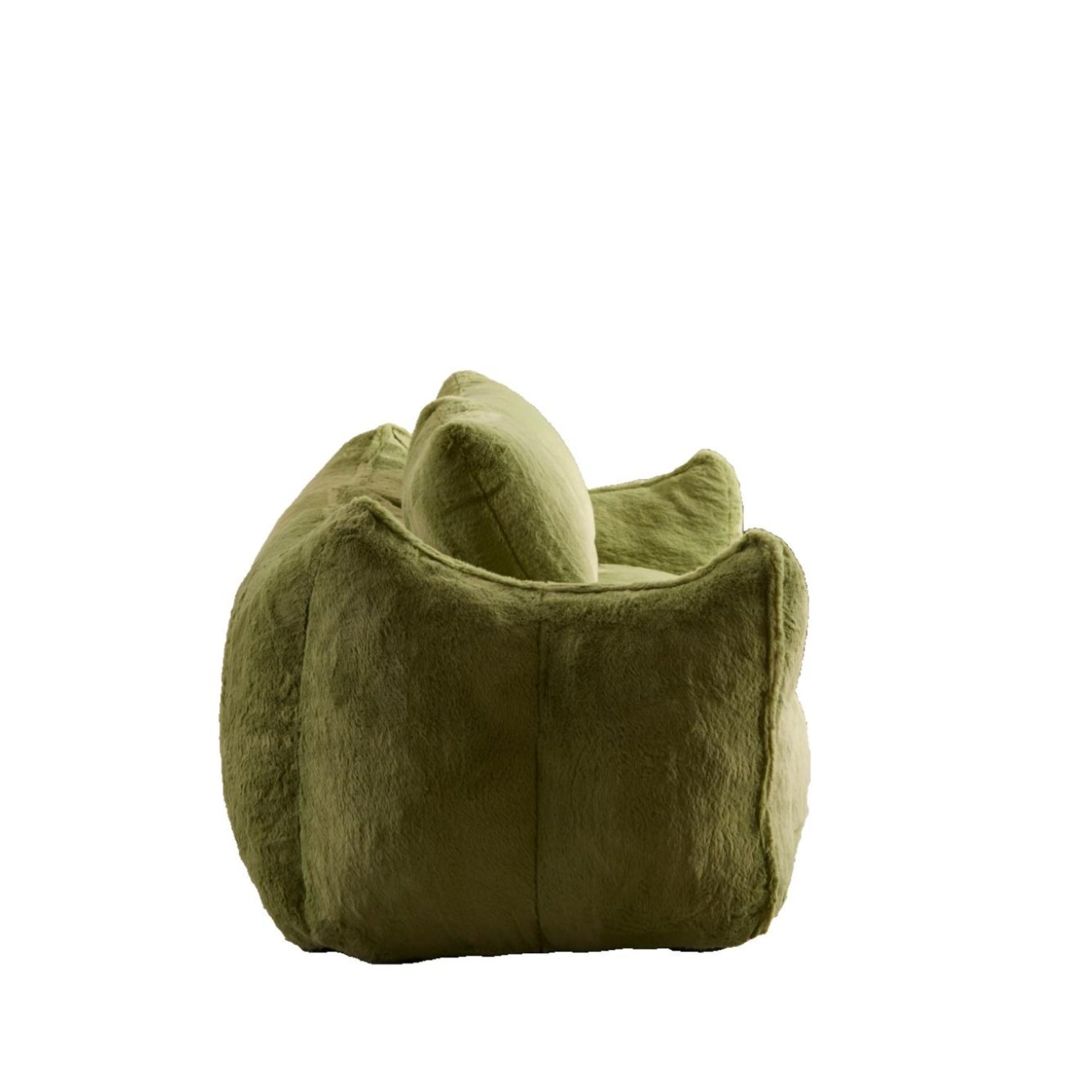 Giant Bean Bag Couch, Ultra Soft Fluffy Loveseat For Living Room Reading Chair With Pillows - Green - Image 14