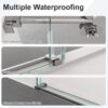 Frameless Single Sliding Shower Door With 8Mm Clear Tempered Glass - Chrome - Image 10