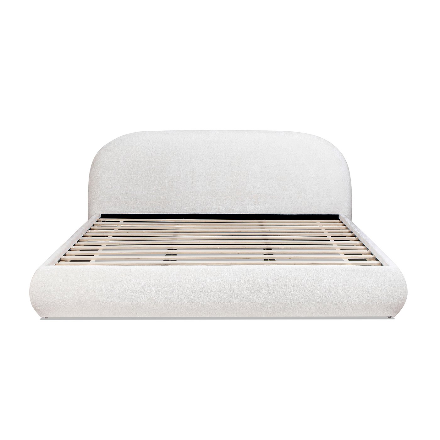 Archie Puffy Grounded - King Upholstered Platform Bed - Almond White - Image 19