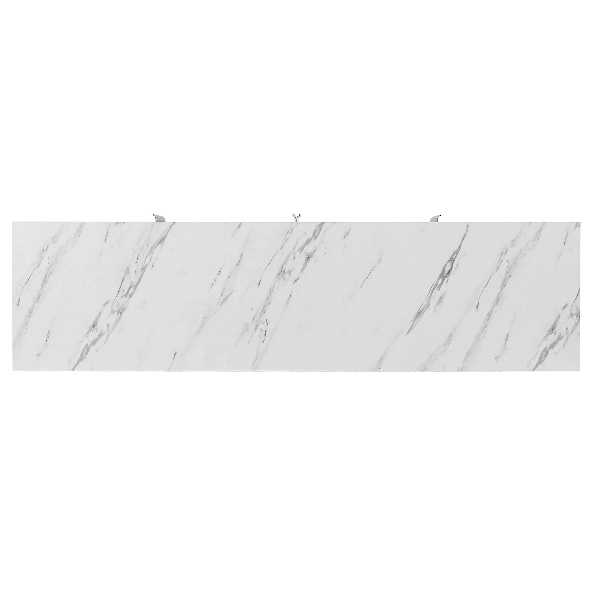 Modern Sideboard With Four Doors, Metal Handles & Legs And Adjustable Shelves Kitchen Cabinet - White - Image 10