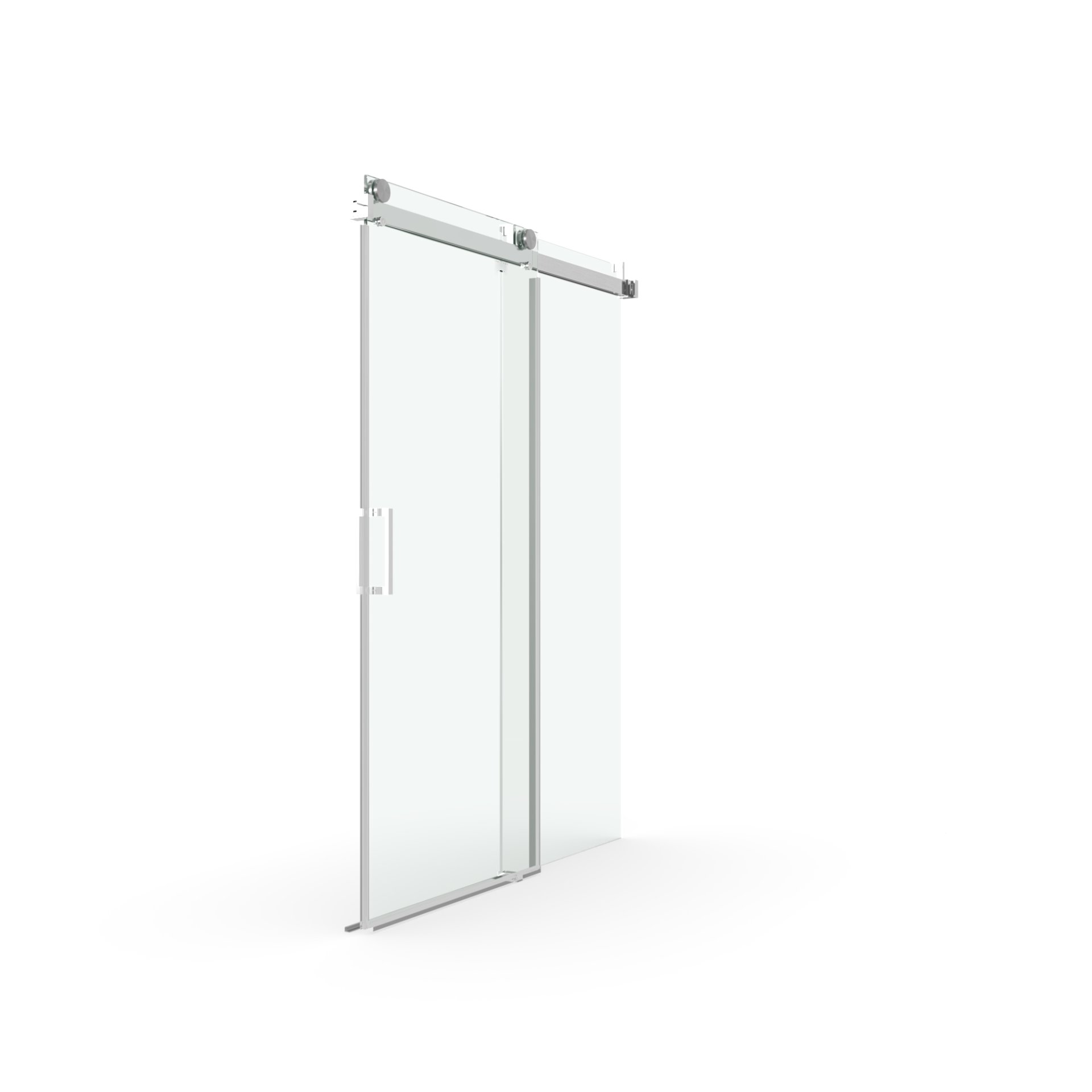 Frameless Soft Closing Shower Door, 1 / 4" (6Mm) Tempered Glass Single Sliding With Explosion Proof Coating - Chrome - Image 11