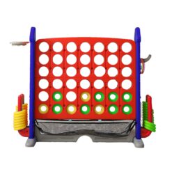 4 To Score Giant Game Set With Mesh Bag & Jumbo Connect 4 - Blue / Red