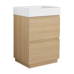 Modern Bathroom Vanities With Single Sink Combo - Oak
