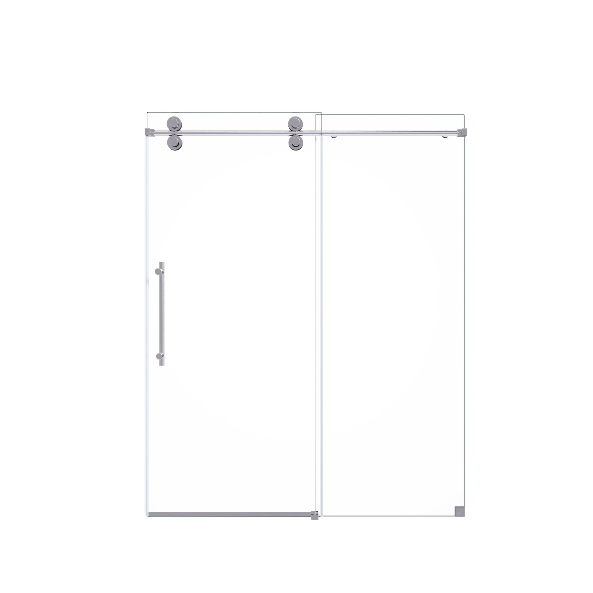 Frameless Single Sliding Shower Door With 8Mm Clear Tempered Glass - Chrome - Image 15