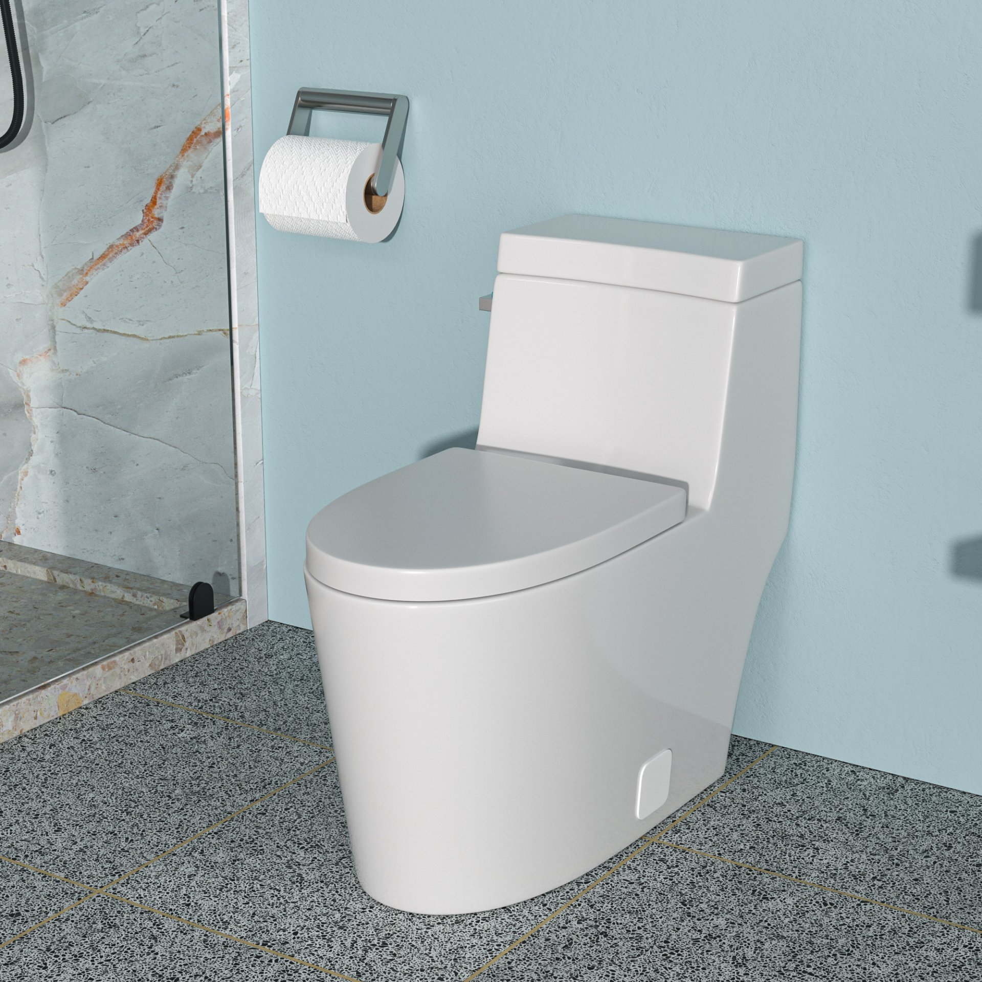 1 Piece Toilet And Soft Closing Seat - White - Image 2