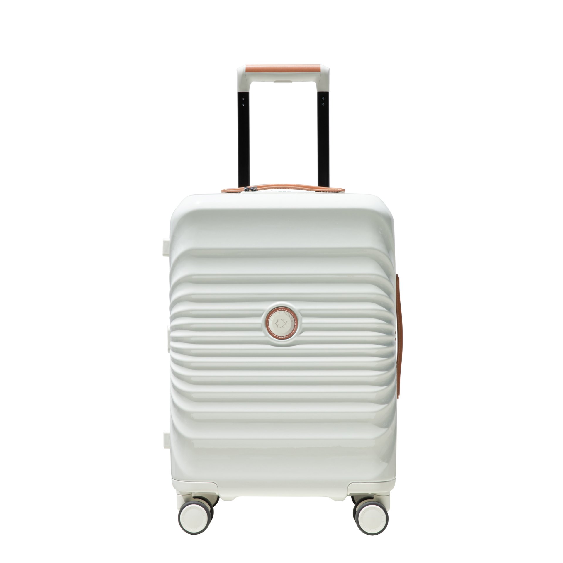 24" Luggage Lightweight Suitcase Tsa Lock USB Port Luggage Wheel Lock Artificial Leather Top Handle Spinner Wheels - Creamy White - Image 6
