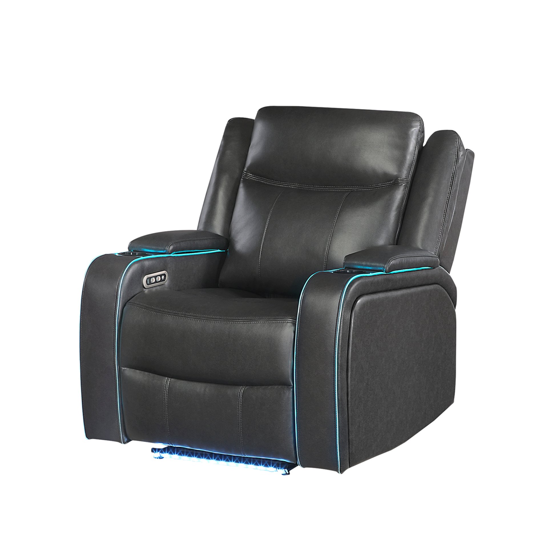 Blanca - Power Recliner With LED - Charcoal - Image 5